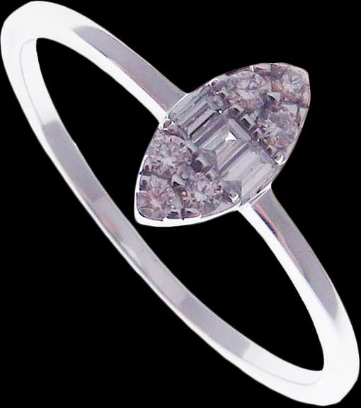 Wonderful Oval Diamond Cluster 18k White Gold Ring