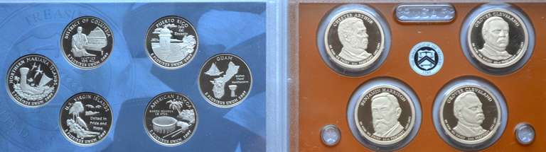 2011  2 X 2012 Key US Presidential Proof Sets And 2 X 2009 DC & US Territories Quarters Proof sets