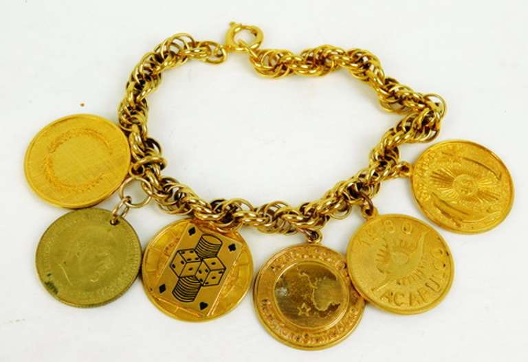 Vintage Gold Filled Charm Bracelet