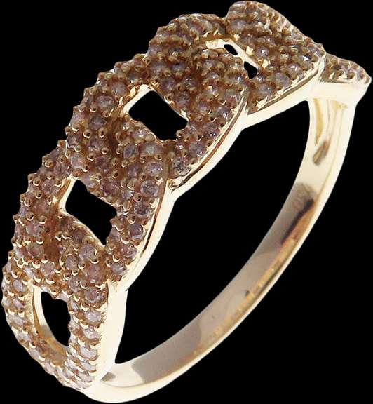 Chic 18kt Yellow Gold Diamond Chain Band