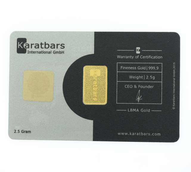 Pure .999 Gram Gold Bar