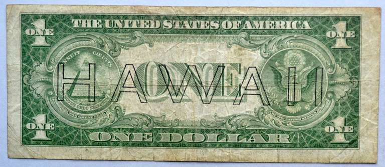 $1 1935 A Hawaii Emergency Issue Silver Certificate Fr2300