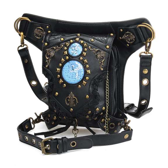 Steampunk Vintage Motorcycle Gothic Waist Bag
