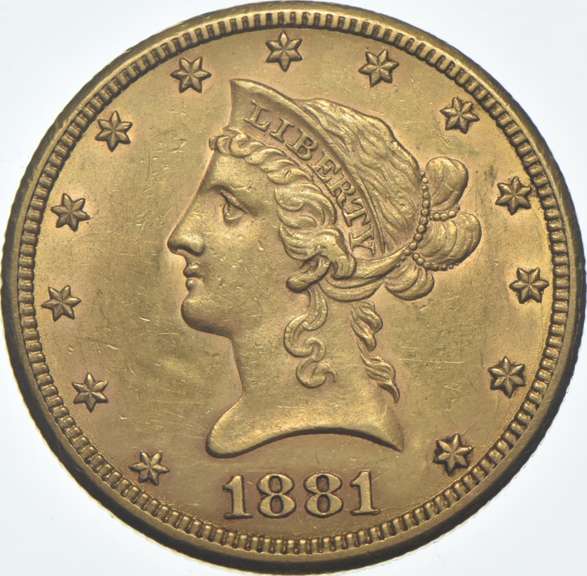 1881-CC $10 Liberty Head Gold Eagle