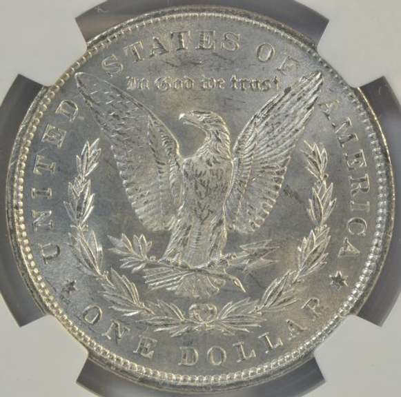 Scarce near Gem BU 1880 Morgan Silver Dollar. NGC MS64