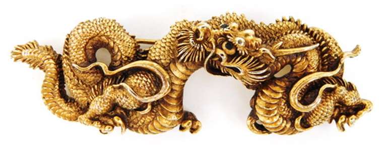 Alva Museum Replica Chinese Dragon Brooch