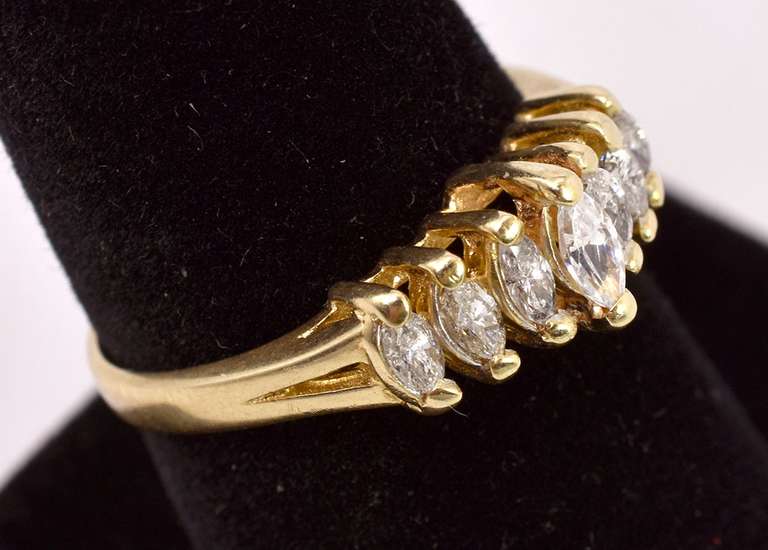 Amazing Anniversary Band Diamond Ring in 14K Yellow Gold