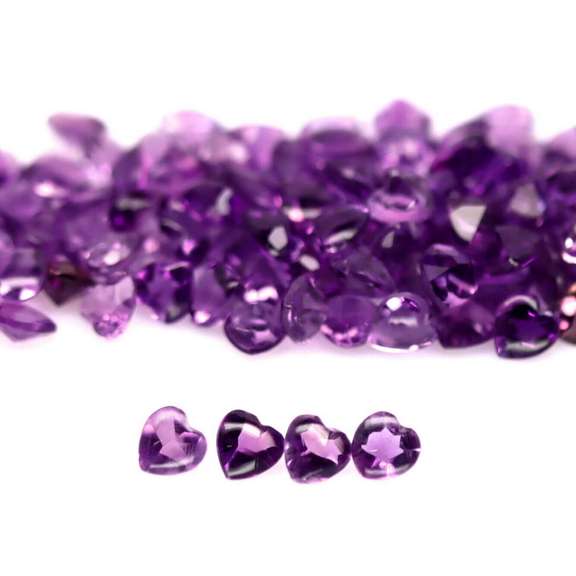 Stunning 12.15ct heart cut real Brazilian Amethyst set