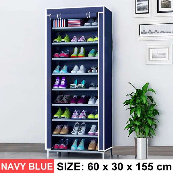 10 Tier Shoe Rack Portable Storage Cabinet Organizer