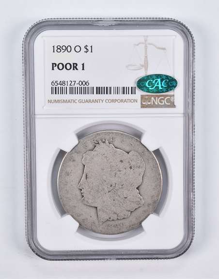 Poor 1 1890-O Morgan Silver Dollar CAC NGC