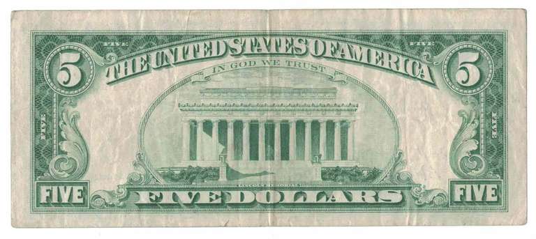 1963 $2 Two Dollar Red Seal Lincoln Bank Note US Bill