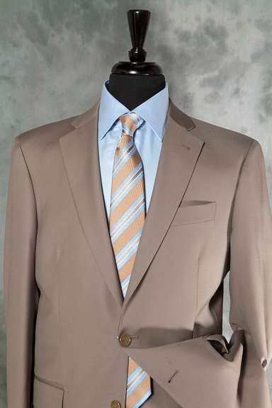 Super Fine Quality Tan Color Italian Suit By Galante