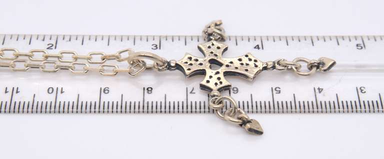 Vintage Sterling Silver Cross Pendant on Chain