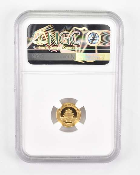 MS70 2001 China 20 Gold Yuan - Panda - Graded NGC