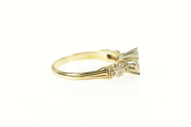 14K Yellow Gold Vintage NOS 1950's 4.3mm Engagement Setting Ring