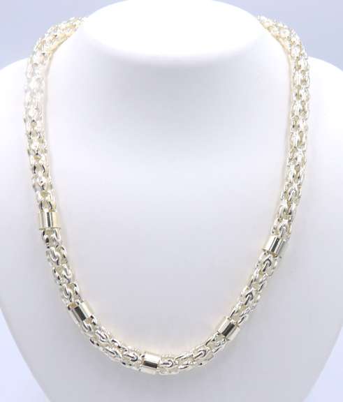 Italian Sterling Silver Byzantine Necklace