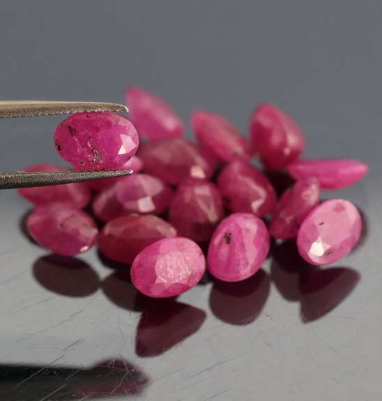 Rare heated only 11.43ct Ruby set from Madagascar