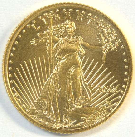 Pristine Superb Gem BU 2022 $5 American Gold Eagle coin
