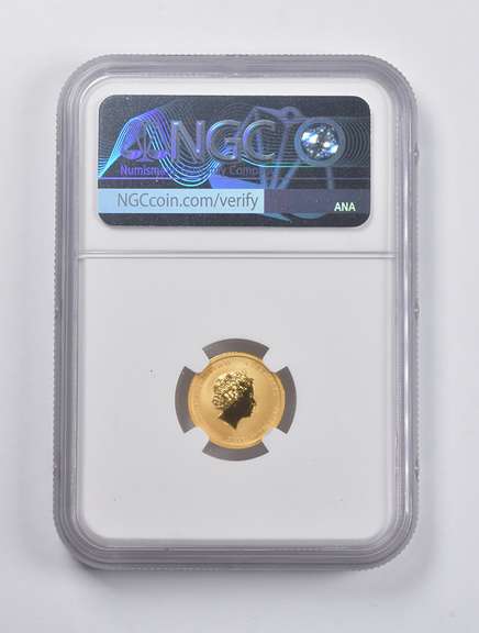 MS69 2015-P Australia $15 Battle Of Coral Sea 1/10 Oz .999 Gold NGC
