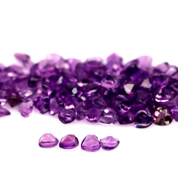 Stunning 12.15ct heart cut real Brazilian Amethyst set