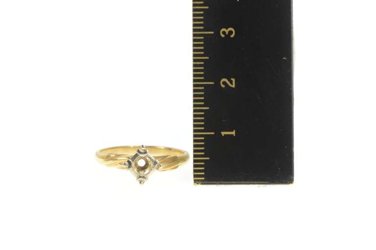 14K Yellow Gold 3.9mm Setting Vintage NOS 1950's Engagement Ring