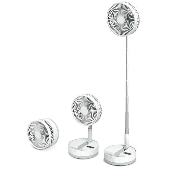 Folding Fan USB Desktop Fan w/ Remote Control Pedestal