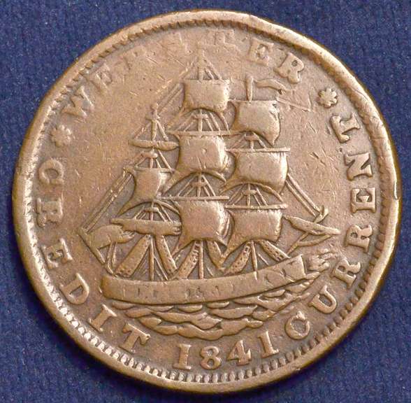 1841 Daniel Webster Hard Times Token HT-16 R-1