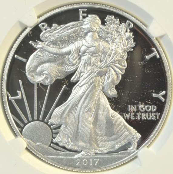 NGC PF70 UC graded 2017-W $1 Eagle First Day of Issue signed