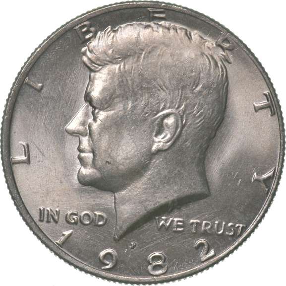 1982-P Kennedy Half Dollar NO FG Error