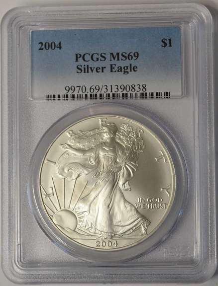 2004 American Silver Eagle PCGS MS69