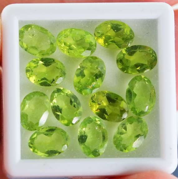 Exciting 13 piece Peridot set weighing 10.10cts