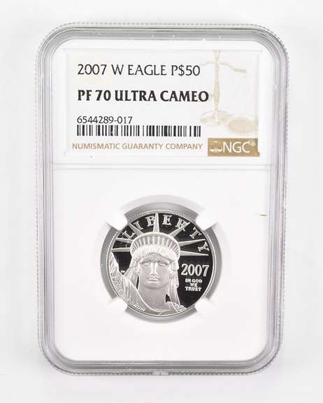 PF70 UCAM 2007-W $50 American Platinum Eagle - Graded NGC