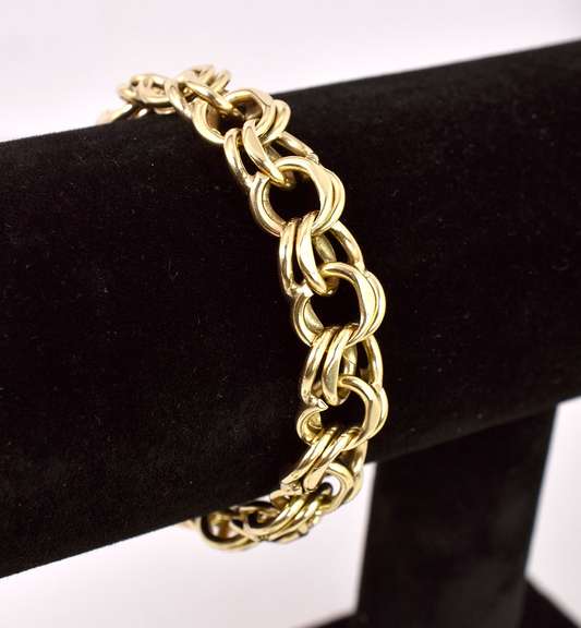 Marvelous Heavy Men's Bracelet in 14K Yellow Gold