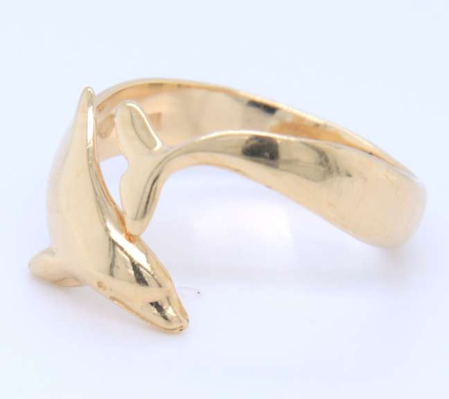 Great Yellow Gold Dolphin Ring