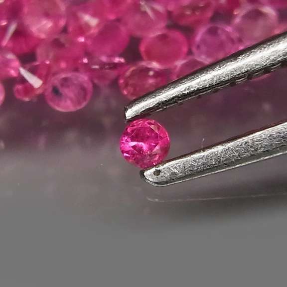 Rare heated only 2.54ct pink Sapphire set