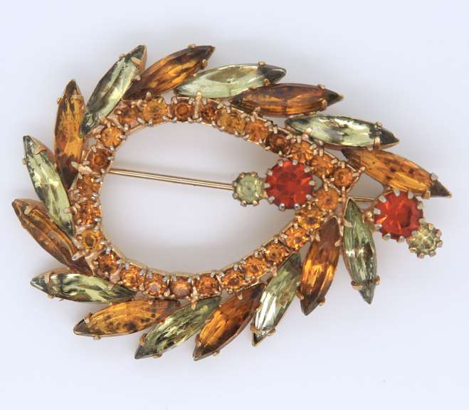 Multi Color Costume Brooch