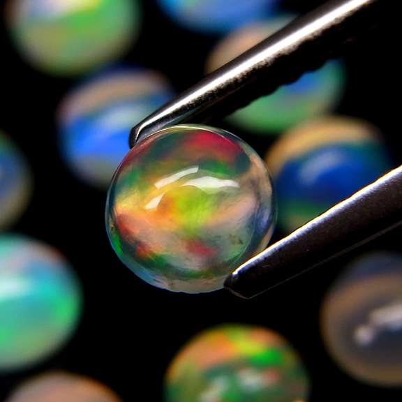 Smoldering 4ct unheated Jelly Opal set