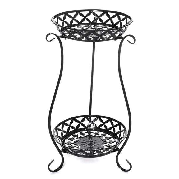 European Wrought Iron Metal Flower Pot Double Floor