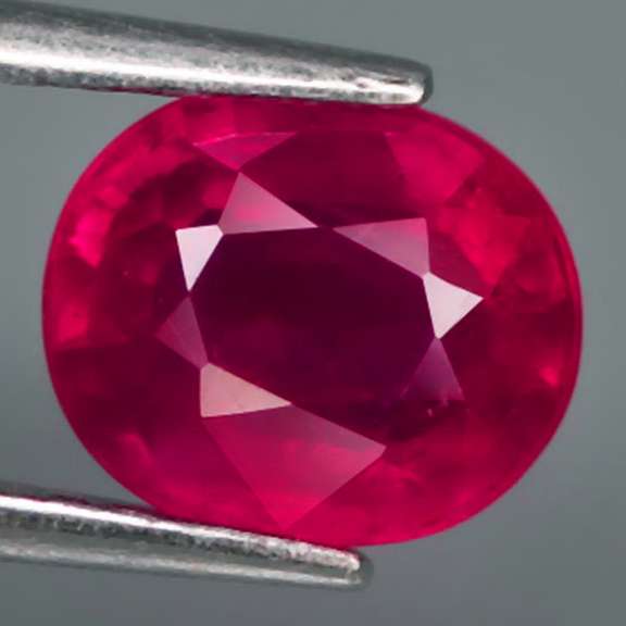 Fantastic 1.78ct oval cut rich blood red Ruby