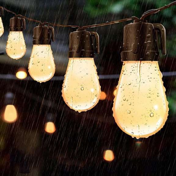 49FT String Lights Shatterproof Remote Patio Lights