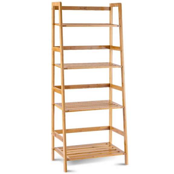 5 Layers Bamboo Bookshelf Storage Shelf Display