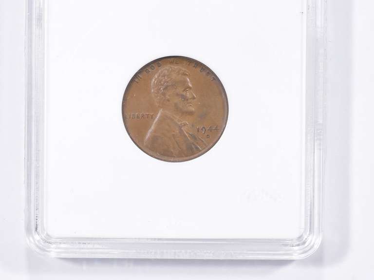 AU53 1944-D/S Lincoln Wheat Cent - Die 2 - Graded ANACS