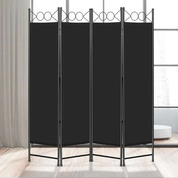 6ft 4-Panel Vintage Home Folding Room Divider Screen
