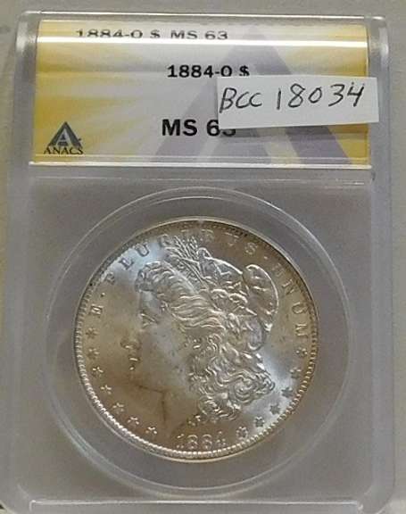 1904-O Morgan Dollar ANACS MS-63