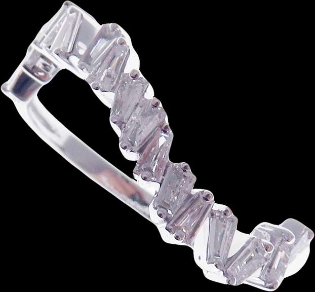Tidal Diamond Wave 18k White Gold Ring