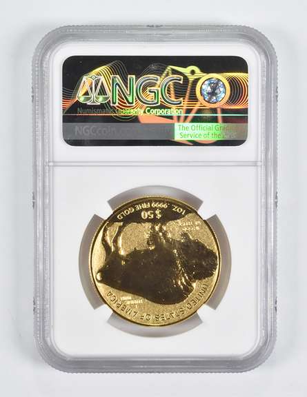 PF70REV 2013-W $50 American Gold Buffalo 1 Oz Gold Signed Everhart NGC