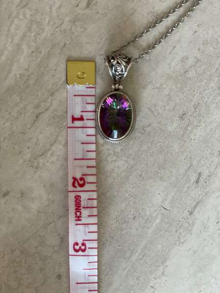 Sterling Silver Mystic Topaz Necklace