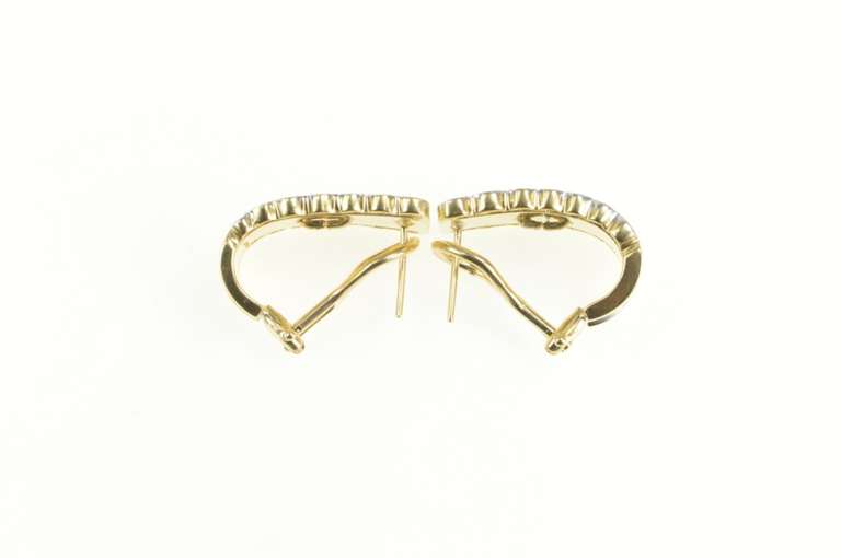 18K Yellow Gold Jaguar Leopard Diamond Diamond French Clip Earrings