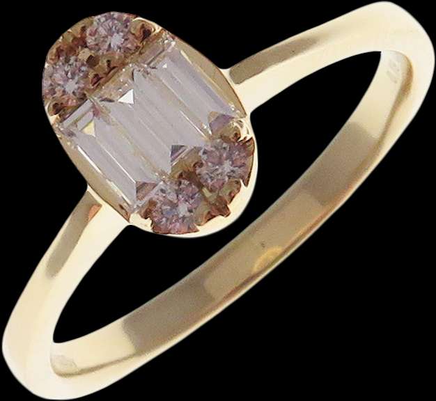 18kt Solid Yellow Gold Diamond Ring