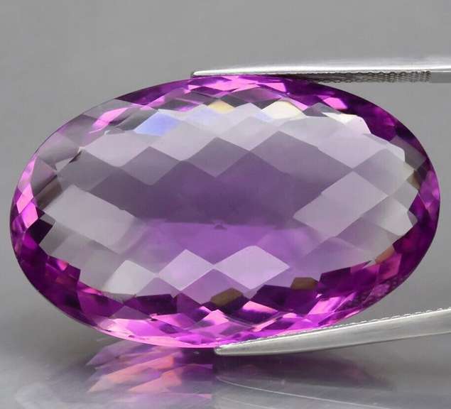 Elegant and large 52.24ct top violet untreated Amethyst